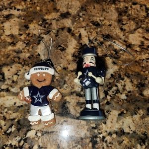 2 Dallas Cowboys Christmas Ornaments